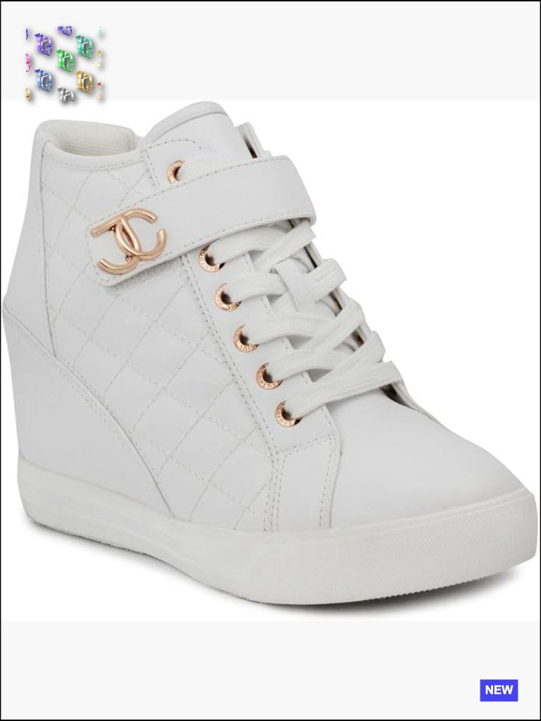 High Top Wedge Sneakers Platform Shoes Lace Up Casual Y2k Trendy Style